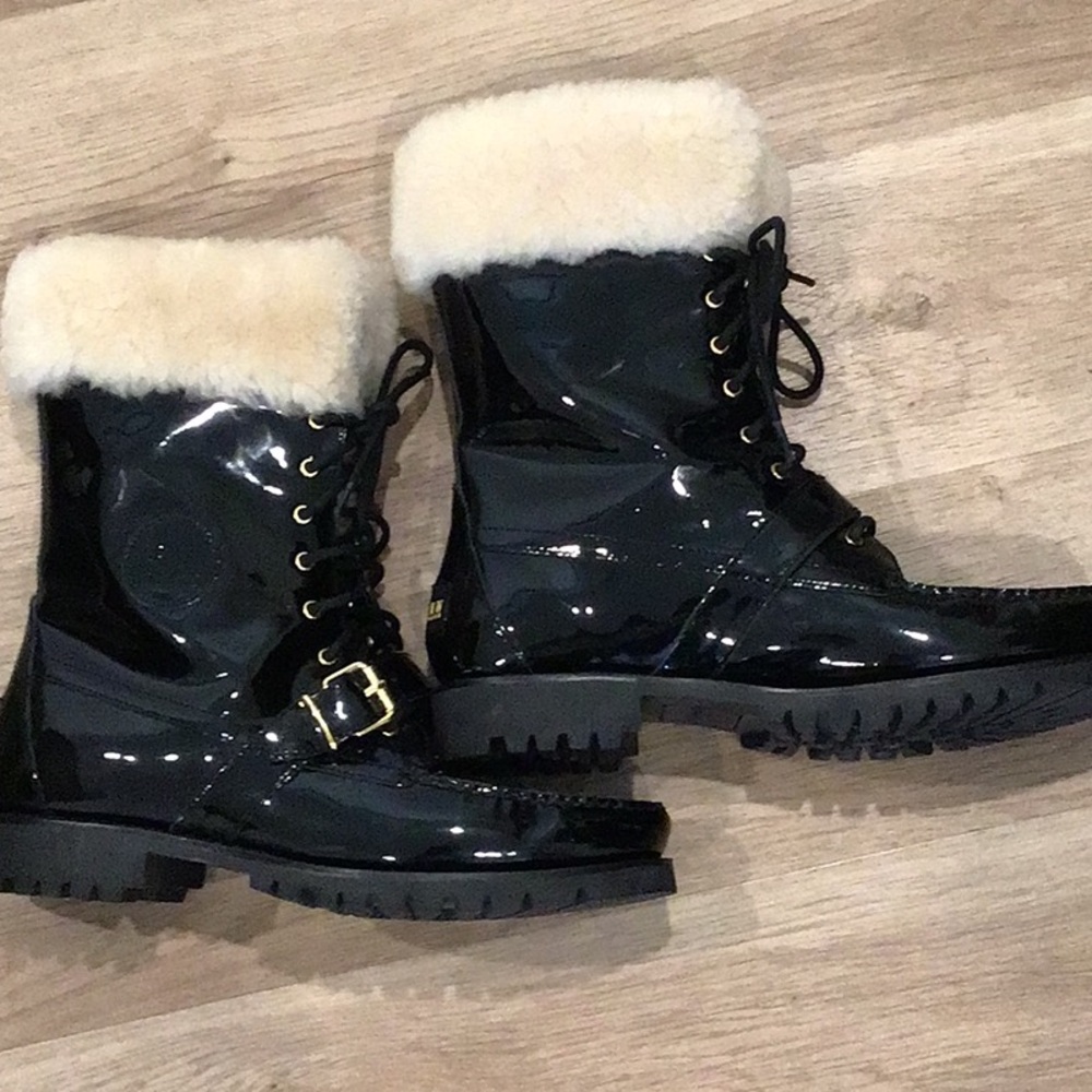 Lauren Ralph Lauren Zabby shearling lined cold weather mid calf boots used - Picture 2 of 6